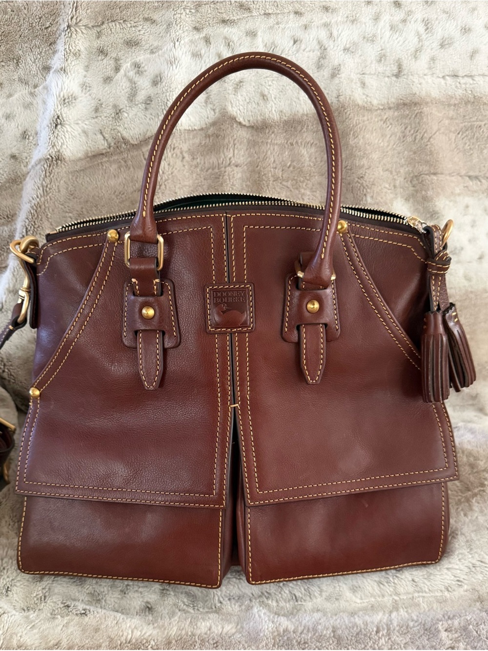 Dooney & Bourke Florentine Clayton Satchel – Chestnut